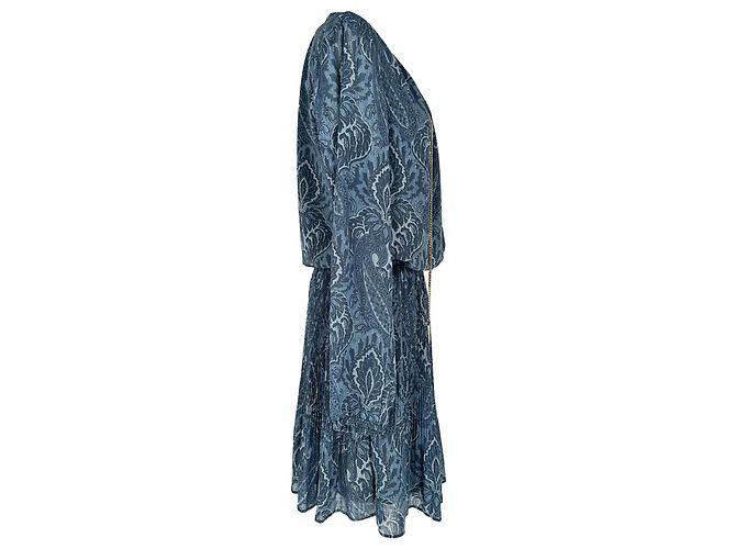 Michael Michael Kors Devonshire Mini-Kleid mit Paisley-Print aus blauem Polyester - Ansicht 2