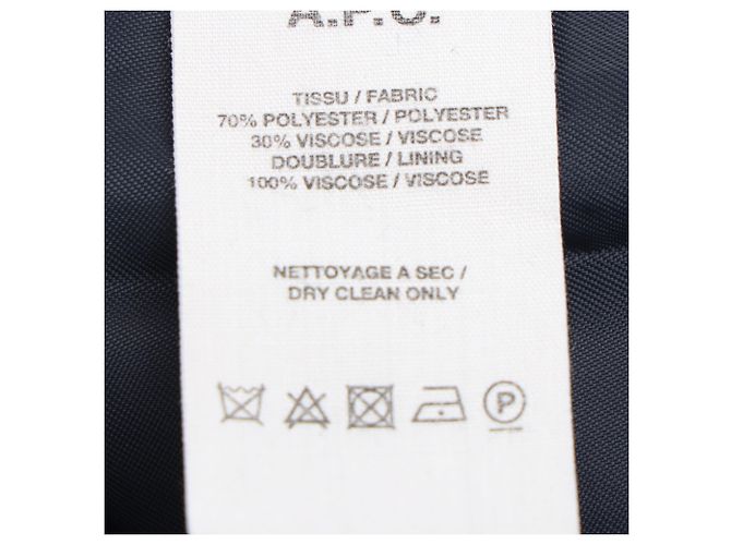 Apc A.P.C. Einreihiger karierter Mantel aus olivefarbenem Polyester Grün Olivgrün - Ansicht 5