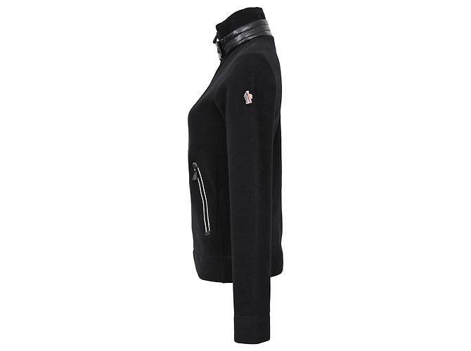 Moncler Half Zip Sweater in Black Polyamide - view 2