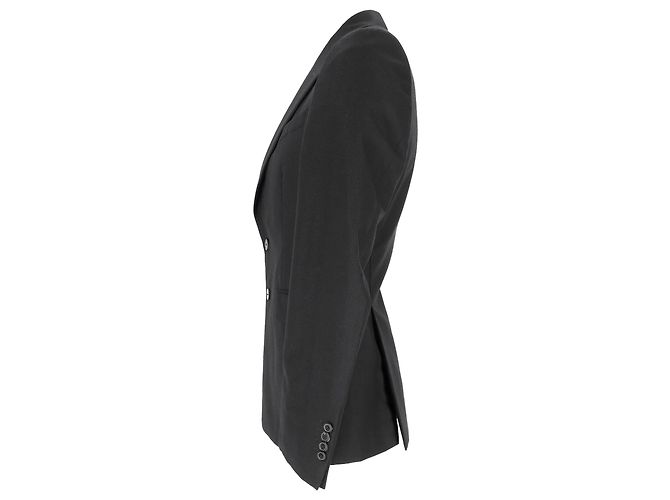 Dries Van Noten einreihiger Blazer aus schwarzer Wolle - Ansicht 2