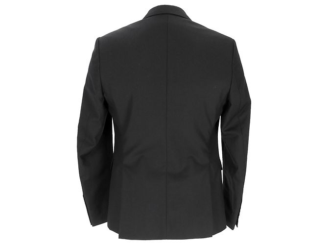 Dries Van Noten einreihiger Blazer aus schwarzer Wolle - Ansicht 3