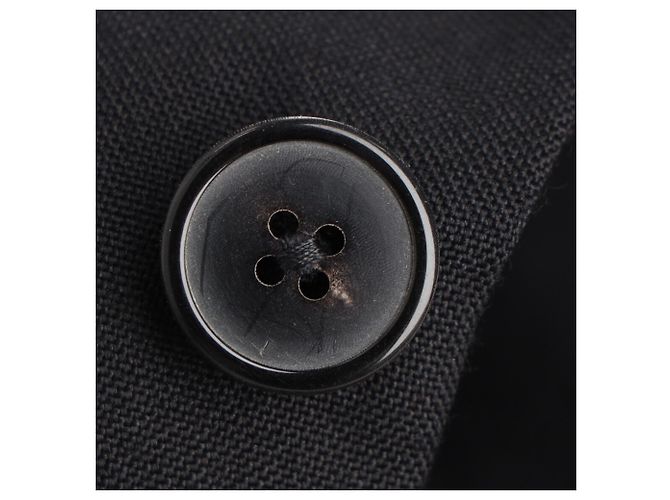 Dries Van Noten einreihiger Blazer aus schwarzer Wolle - Ansicht 8