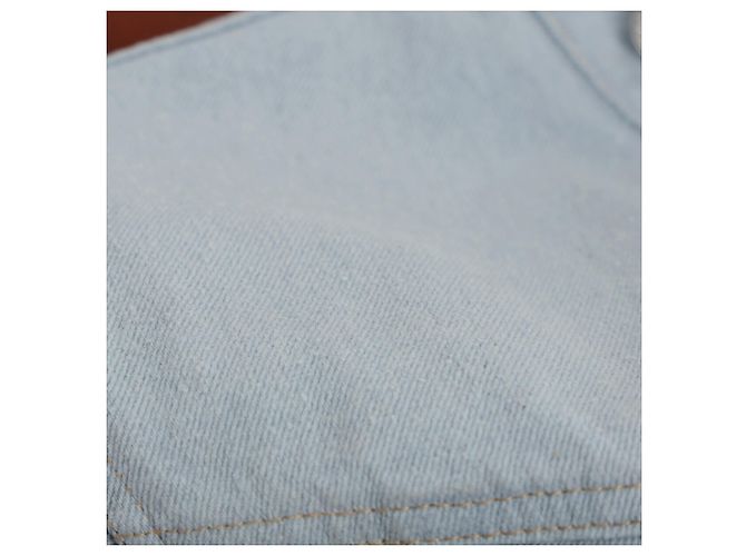 Victoria Beckham skulpturale Denimjacke aus blauer Baumwolle - Ansicht 10