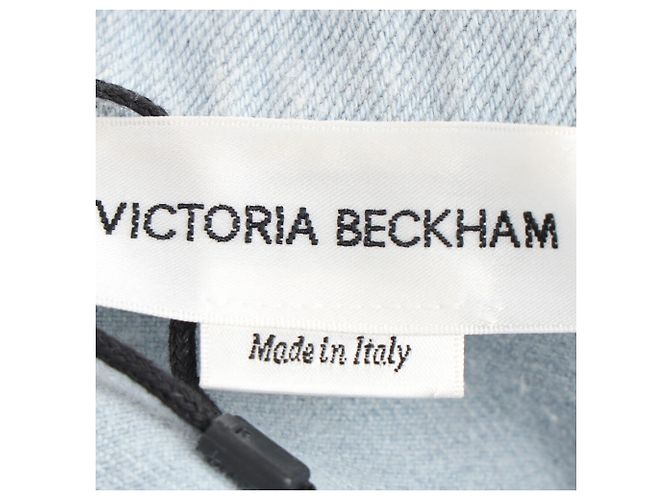 Victoria Beckham skulpturale Denimjacke aus blauer Baumwolle - Ansicht 4