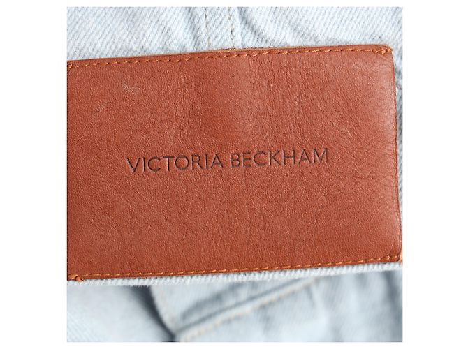 Victoria Beckham skulpturale Denimjacke aus blauer Baumwolle - Ansicht 5