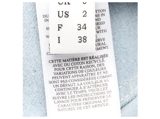 Victoria Beckham skulpturale Denimjacke aus blauer Baumwolle - Ansicht 6