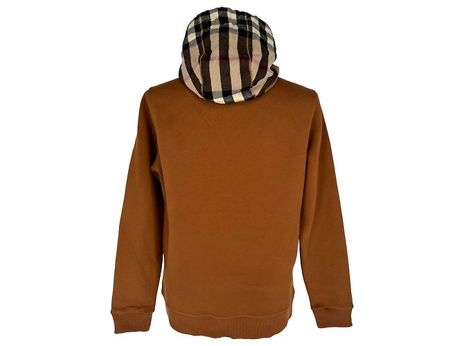 Burberry Samuel Hoodie mit Check-Besatz aus brauner Baumwolle - Ansicht 3
