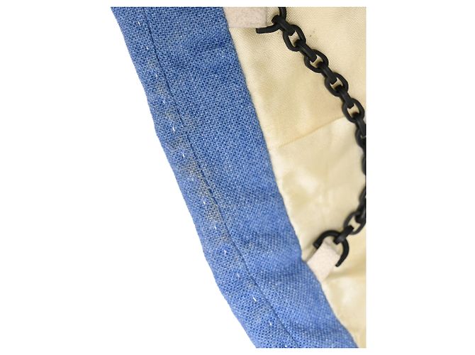 Louis Vuitton Embossed Cloud Blazer in Blue Polyester Light blue - view 15