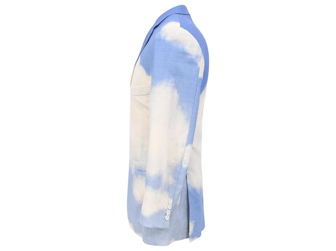 Louis Vuitton Embossed Cloud Blazer in Blue Polyester Light blue - view 2