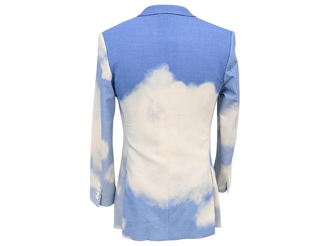 Louis Vuitton Embossed Cloud Blazer in Blue Polyester Light blue - view 3