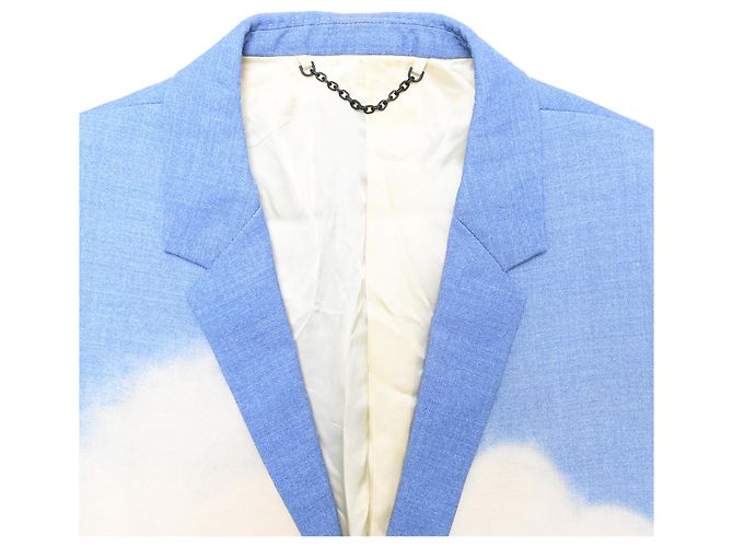 Louis Vuitton Embossed Cloud Blazer in Blue Polyester Light blue - view 5