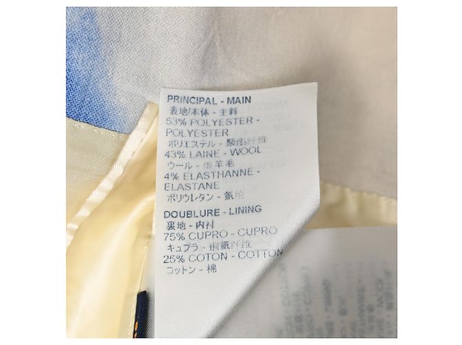 Louis Vuitton Embossed Cloud Blazer in Blue Polyester Light blue - view 9