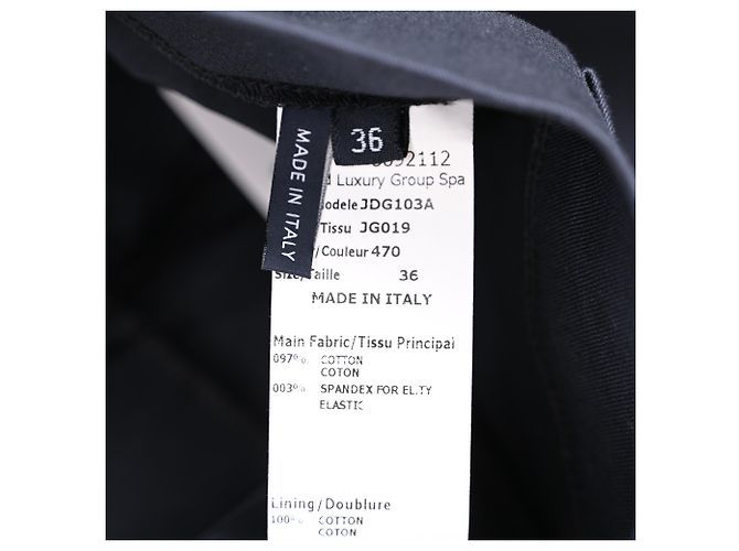 Jupe midi trapèze Jil Sander en coton bleu marine - vue 5