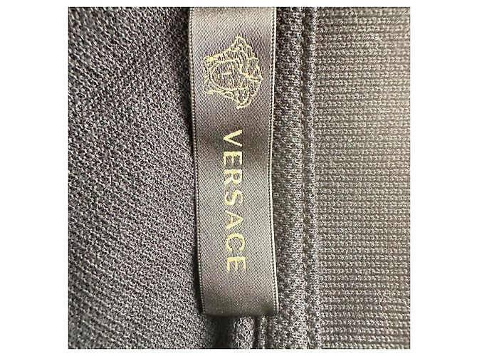 Polo Versace com patch em algodão preto - vista 16