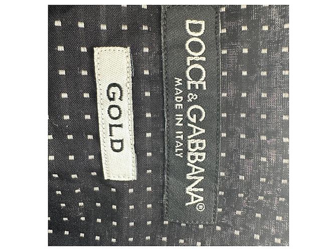 Dolce & Gabbana gepunktetes Hemd aus schwarzer Baumwolle - Ansicht 5