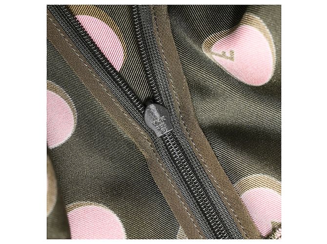 Abito midi stampato Fendi in seta marrone - vista 11