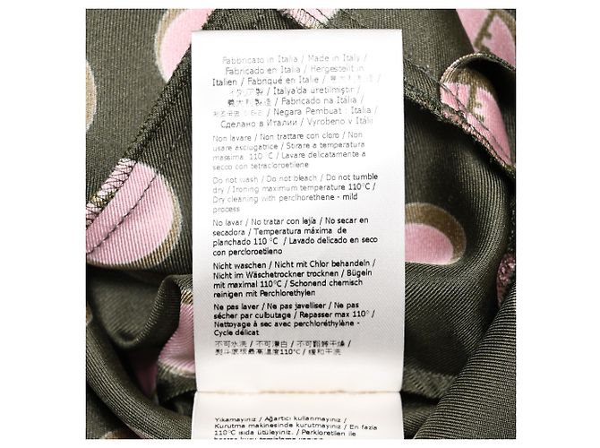 Abito midi stampato Fendi in seta marrone - vista 7