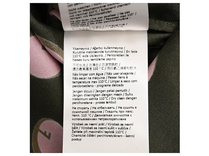 Abito midi stampato Fendi in seta marrone - vista 8