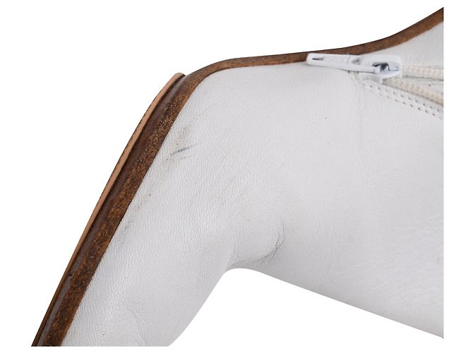 Vêtements Botas Tabi Bullet Heel Vetements en cuero blanco - vista 16