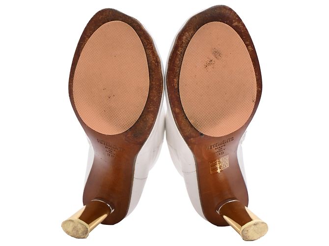 Vêtements Botas Tabi Bullet Heel Vetements en cuero blanco - vista 6
