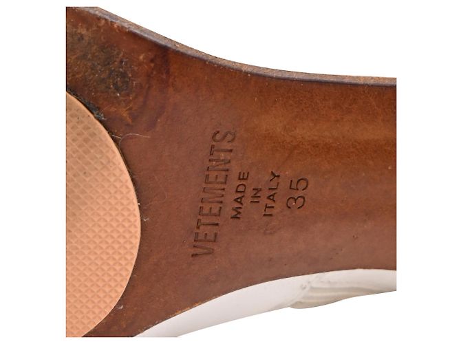 Vêtements Botas Tabi Bullet Heel Vetements en cuero blanco - vista 7
