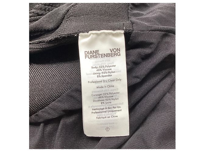Diane Von Furstenberg Brenna Strick-Mini-Wickelkleid aus schwarzem Polyester - Ansicht 6