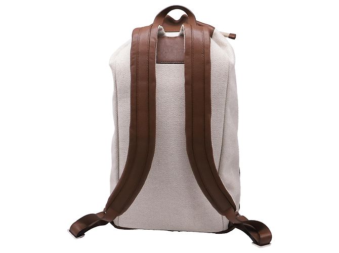 Brunello Cucinelli Drawstring Backpack in Beige Canvas - view 4