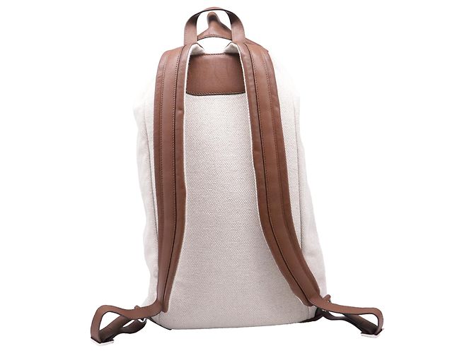 Brunello Cucinelli Drawstring Backpack in Beige Canvas - view 9