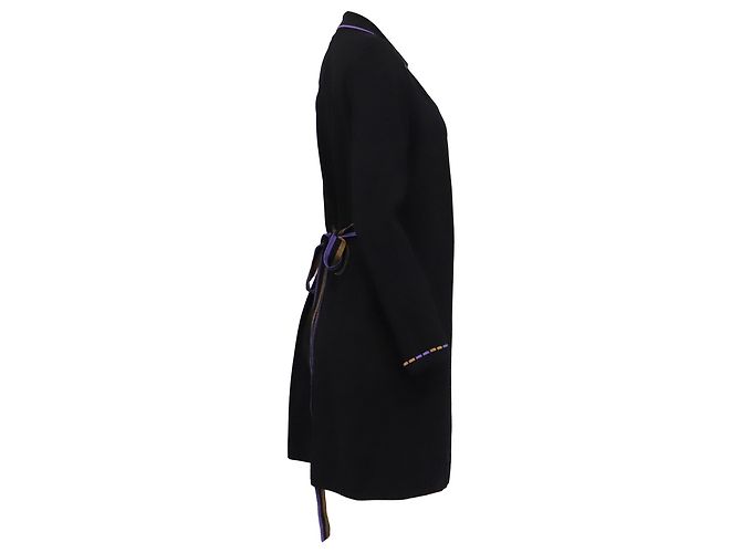 Vestido mini envelope Diane Von Furstenberg em viscose preta Preto - vista 3
