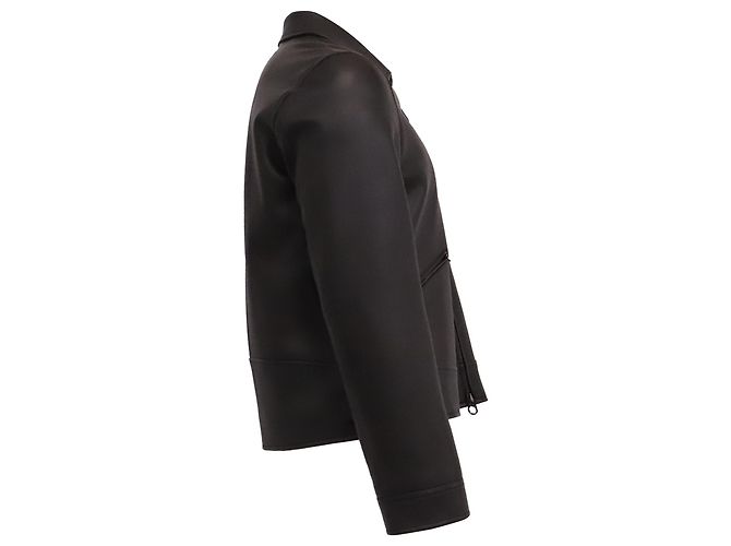 Loro Piana Gail Zip-Up Jacket in Dark Brown Calf Leather Red - view 3