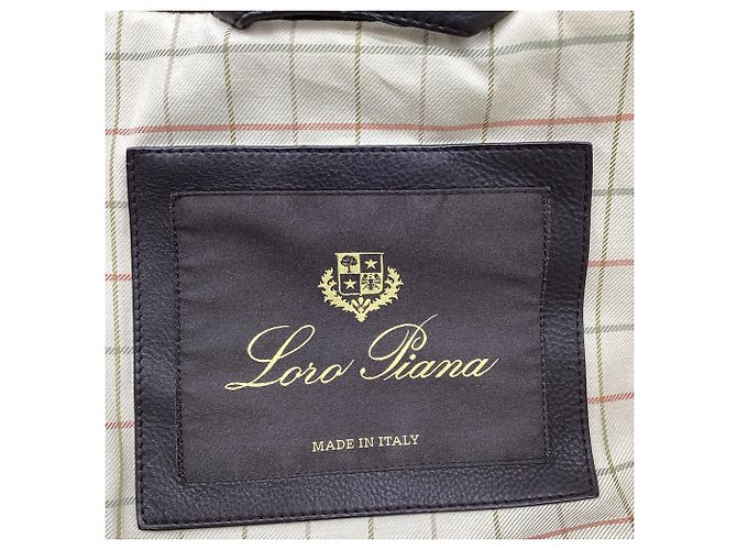 Loro Piana Gail Zip-Up Jacket in Dark Brown Calf Leather Red - view 5