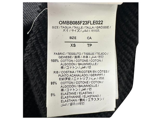 Off White Off-White Hoodie mit Logo-Print aus schwarzer Baumwolle - Ansicht 11