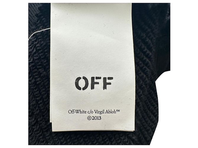 Off White Off-White Hoodie mit Logo-Print aus schwarzer Baumwolle - Ansicht 12