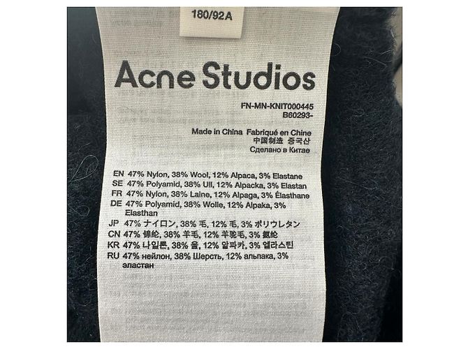 Pull Acne Studios Kiza avec logo brodé en nylon noir - vue 7
