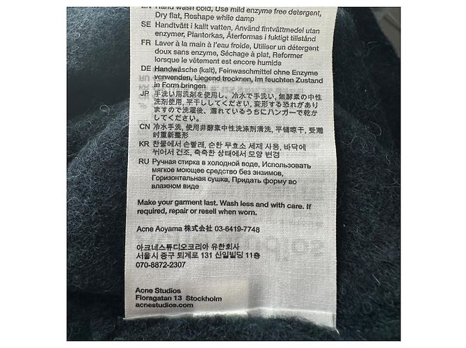 Pull Acne Studios Kiza avec logo brodé en nylon noir - vue 9