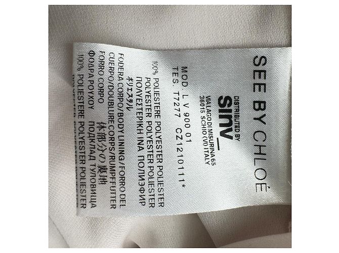 See by Chloé bedrucktes Halterneck-Midikleid aus multicolorigem Polyester Mehrfarben - Ansicht 8