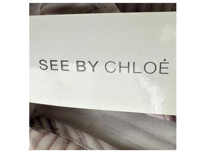 See by Chloé bedrucktes Halterneck-Midikleid aus multicolorigem Polyester Mehrfarben - Ansicht 9