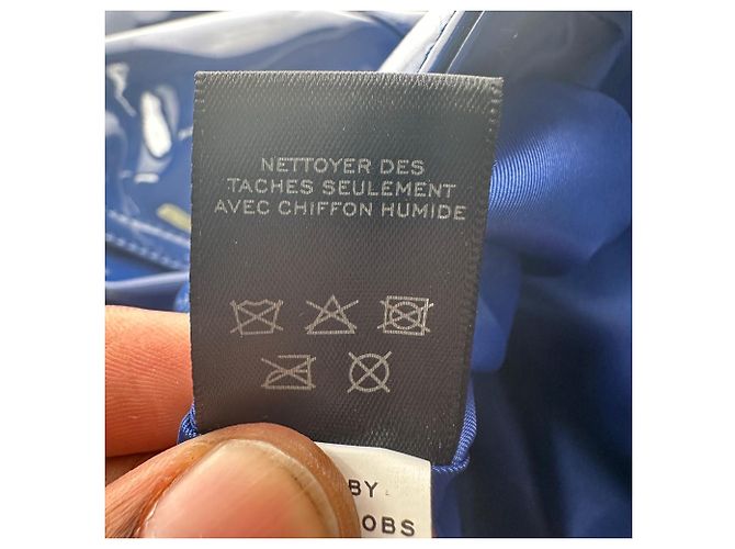 Marc by Marc Jacobs Midi-Bleistiftrock aus blauem Polyurethan - Ansicht 13