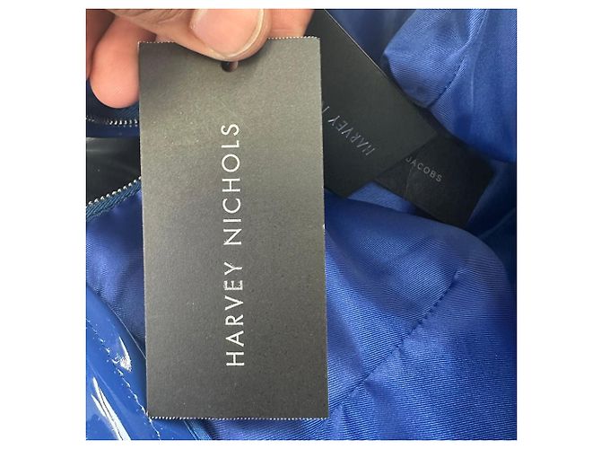 Marc by Marc Jacobs Midi-Bleistiftrock aus blauem Polyurethan - Ansicht 16