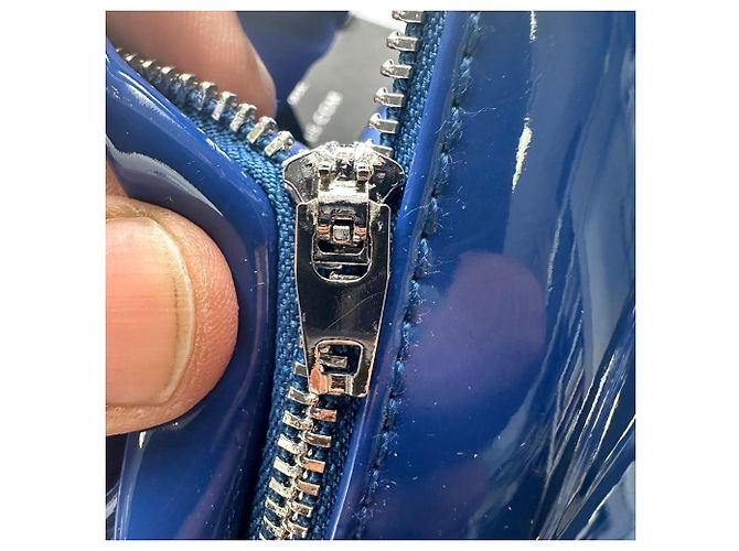 Marc by Marc Jacobs Midi-Bleistiftrock aus blauem Polyurethan - Ansicht 5