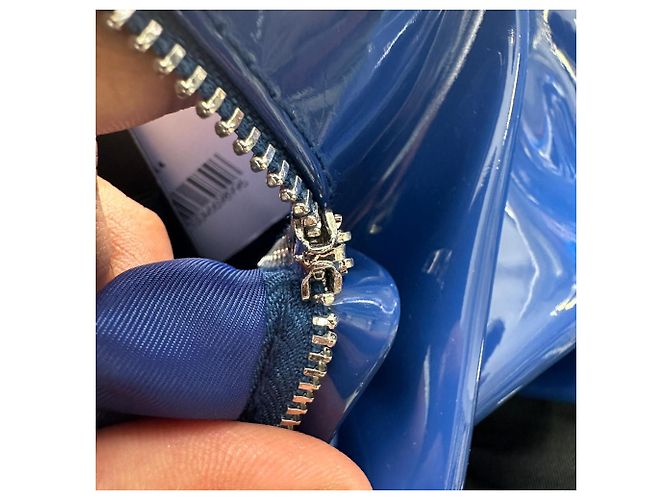Marc by Marc Jacobs Midi-Bleistiftrock aus blauem Polyurethan - Ansicht 6