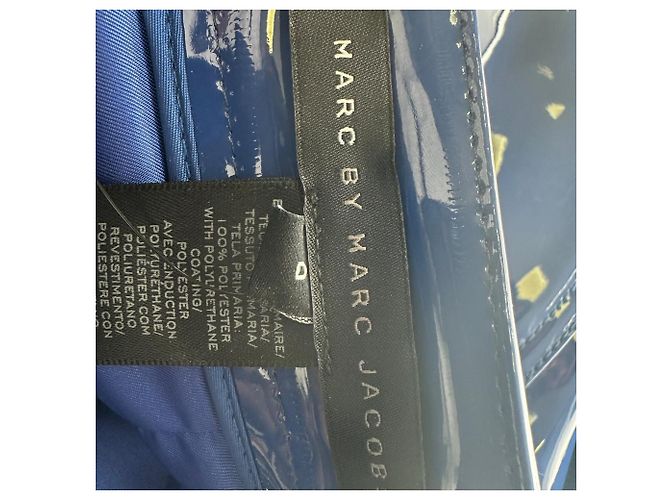 Marc by Marc Jacobs Midi-Bleistiftrock aus blauem Polyurethan - Ansicht 9