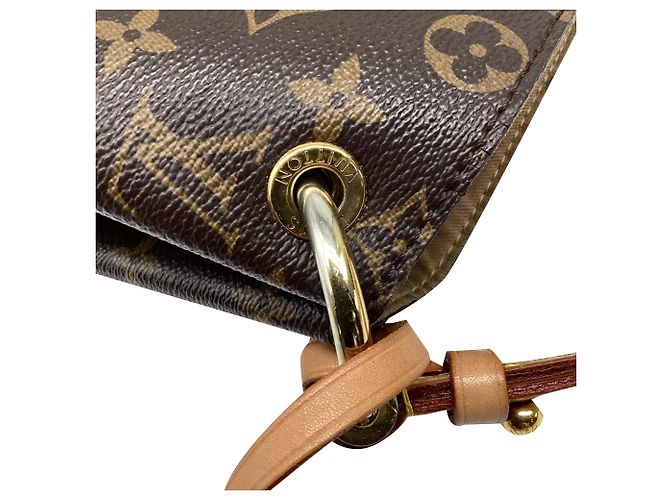 Borsa a tracolla Louis Vuitton Graceful PM in canvas rivestito marrone Rosso - vista 17