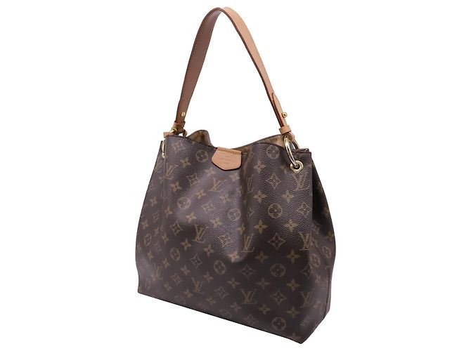 Borsa a tracolla Louis Vuitton Graceful PM in canvas rivestito marrone Rosso - vista 2