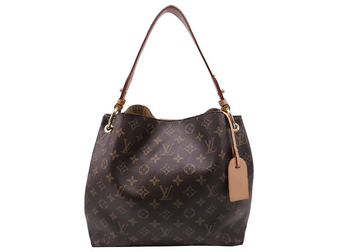Borsa a tracolla Louis Vuitton Graceful PM in canvas rivestito marrone Rosso - vista 4