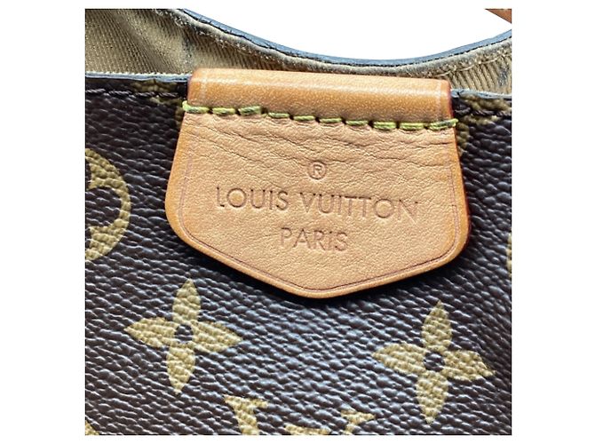 Borsa a tracolla Louis Vuitton Graceful PM in canvas rivestito marrone Rosso - vista 8