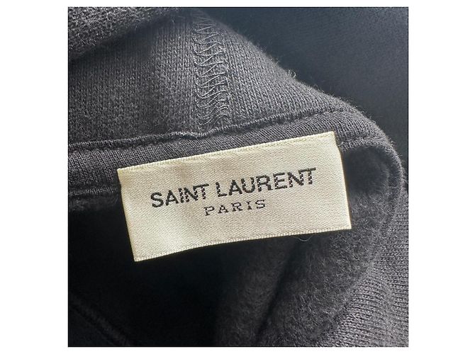 Autre Marque Saint Laurent 50s Hoodie mit Logo-Print aus schwarzer Baumwolle - Ansicht 5