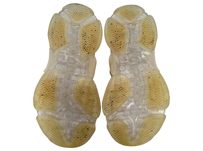 Balenciaga Triple S Clear Sole Sneaker aus beigem Polyester - Ansicht 13