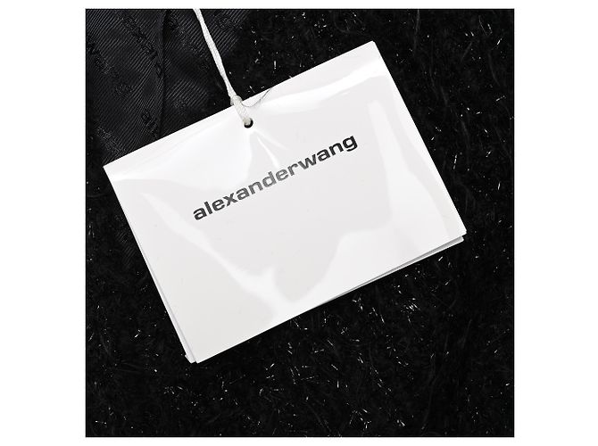 Blazer de tweed abotonado sencillo Alexander Wang en algodón negro - vista 10