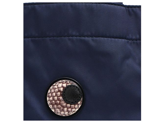 Borsa Tote Eyes Anya Hindmarch in nylon blu navy - vista 11